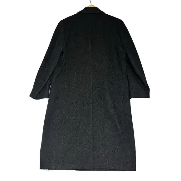 London Fog Wool Dress Overcoat Mens 46 Long Dark Gray Business Classic USA